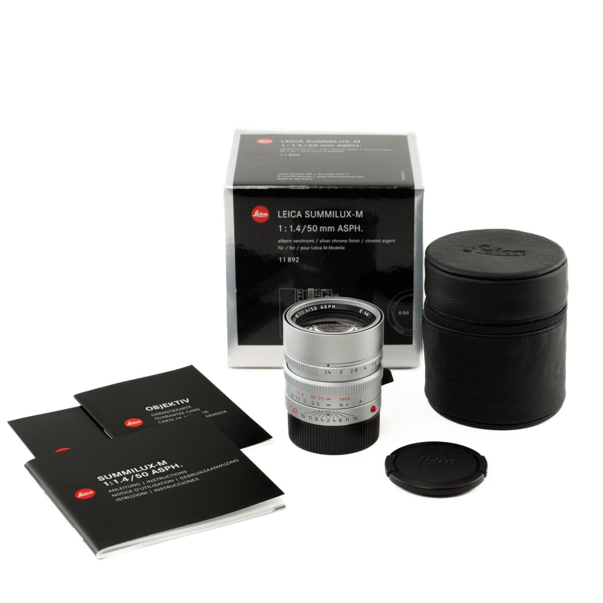 Leica Summilux-M 50mm f/1.4 ASPH Silver Chrome * A+*