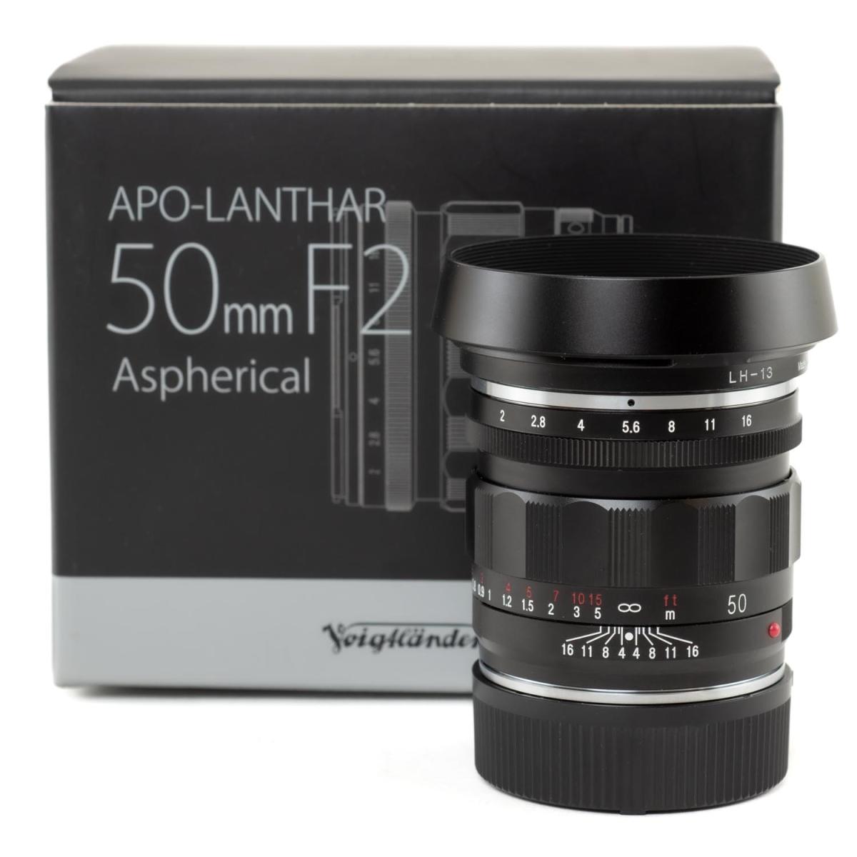 Voigtlander Apo-Lanthar 50mm F2 VM with LH-13 Lens Hood - *A+*